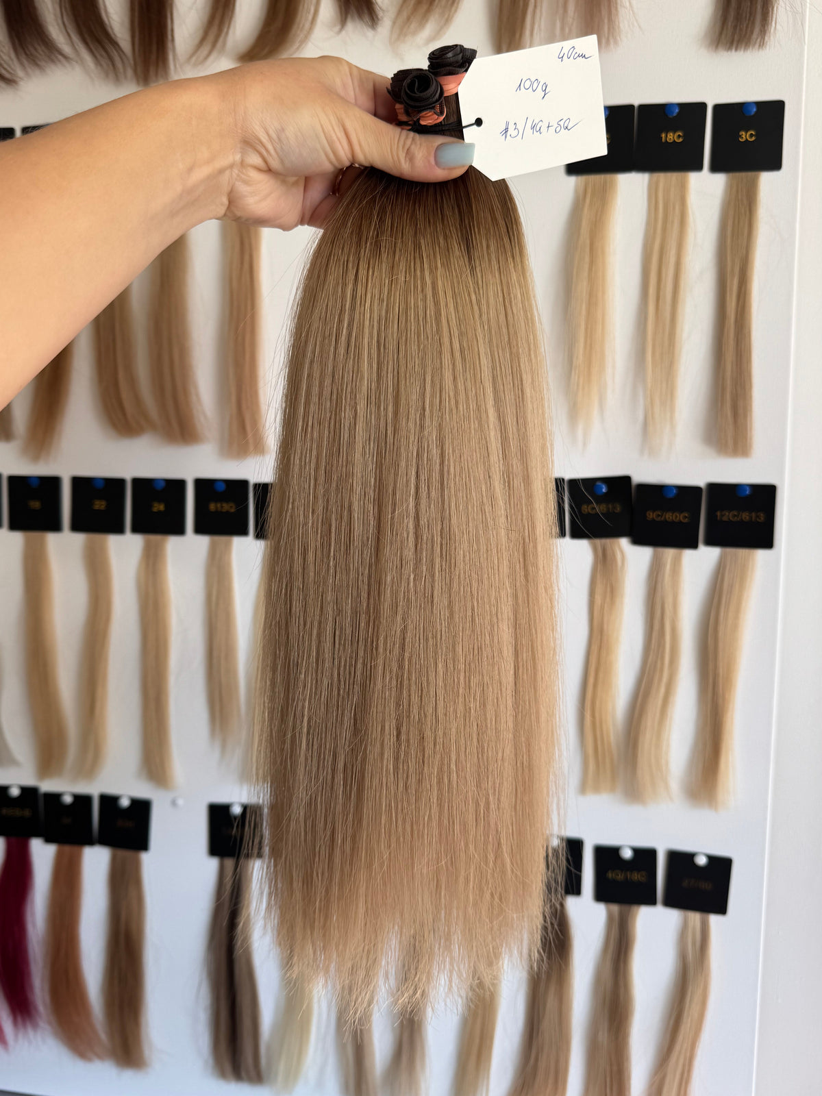 Dabīgo matu PRO TRESES - tonis #3/4Q+5Q, 50-100 grami, 40 cm, PRO TRESE