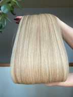 Dabīgo matu treses ar sprādzēm CLIP-IN tehnikā, tonis #60C+#9C MIX, 35cm-70 cm