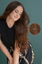 Dabīgi mati pieaudzēšanai TAPE-IN tehnikā, tonis #2Q, 50 grami, 30cm-75 cm