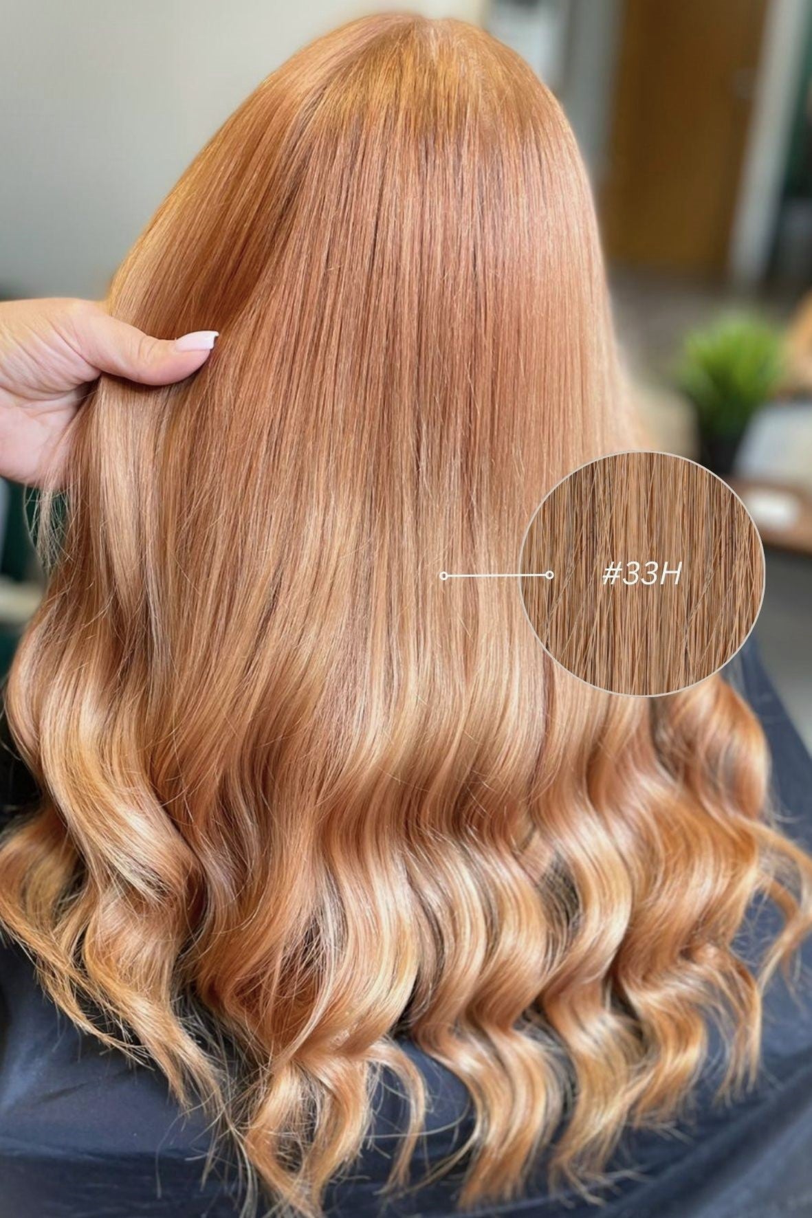 Dabīgi mati pieaudzēšanai TAPE-IN tehnikā, tonis #33H, 50 grami, 30cm-75 cm