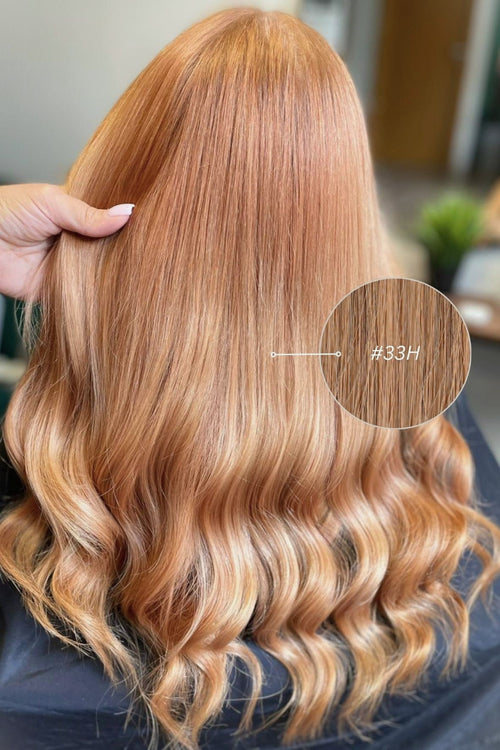 Dabīgi mati pieaudzēšanai TAPE-IN tehnikā, tonis #33H, 50 grami, 30cm-75 cm