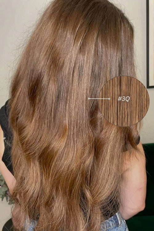 Dabīgi mati pieaudzēšanai TAPE-IN tehnikā, tonis #3Q, 50 grami, 30cm-75 cm
