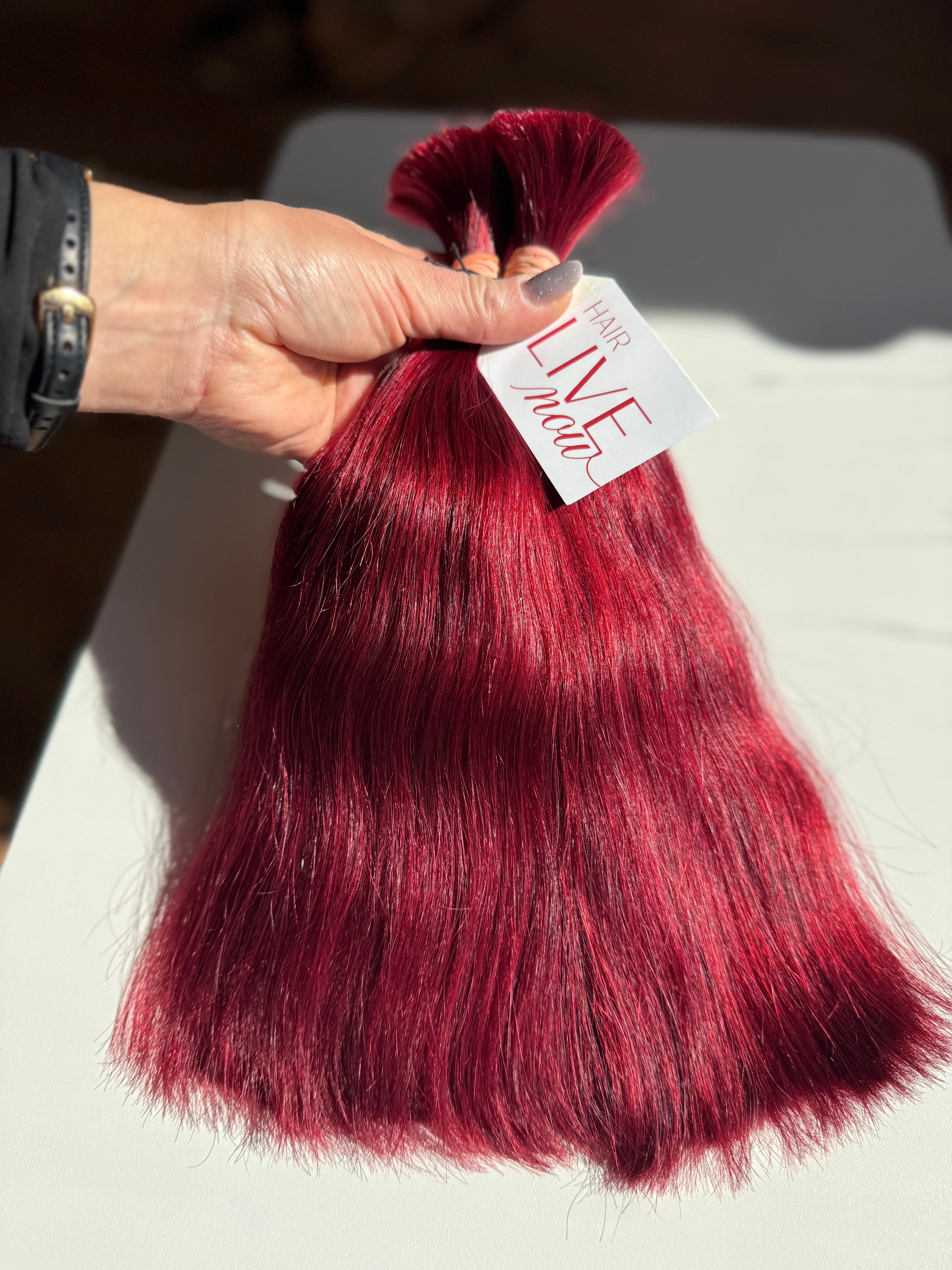 LUX Matu bunte, Tonis #RED-D, 30cm, 50g-100g (ar vai bez keratīna kapsulām)