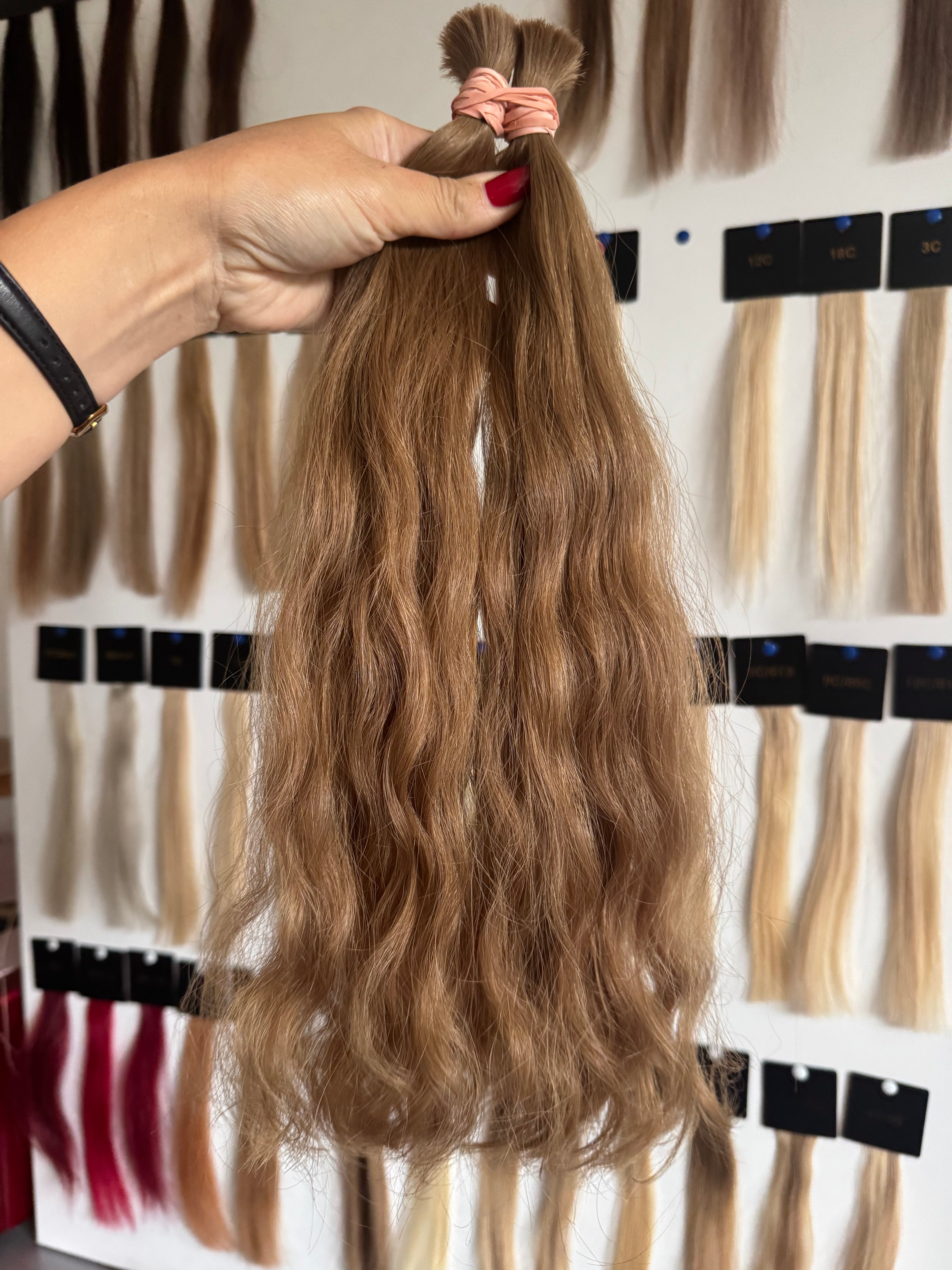 LUX Matu bunte, Tonis #k7, 40 cm, 50g-100g (ar vai bez keratīna kapsulām), viļņaini