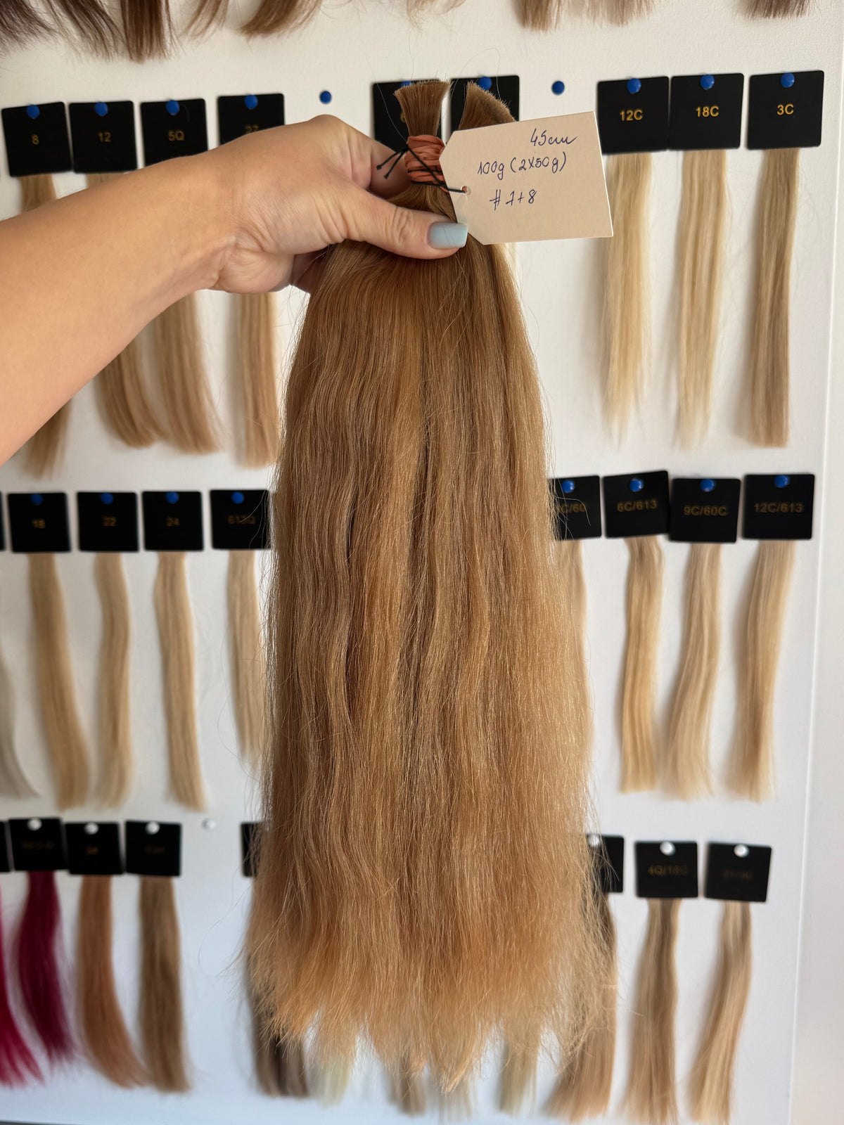 LUX Matu bunte, Tonis #k7+#k8, 45 cm, 50g-100g (ar vai bez keratīna kapsulām), poraini/ taisni