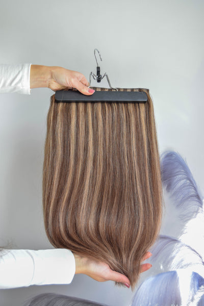 Dabīgie ( CLIP IN ) mati uz sprādzēm #1A+5Q - 50cm