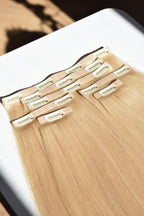 MATU NOMA - 45 cm,  #8+#18 - CLIP-IN dabīgo matu komplekts ar sprādzēm