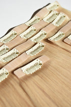 MATU NOMA - 45 cm,  #8+#18 - CLIP-IN dabīgo matu komplekts ar sprādzēm