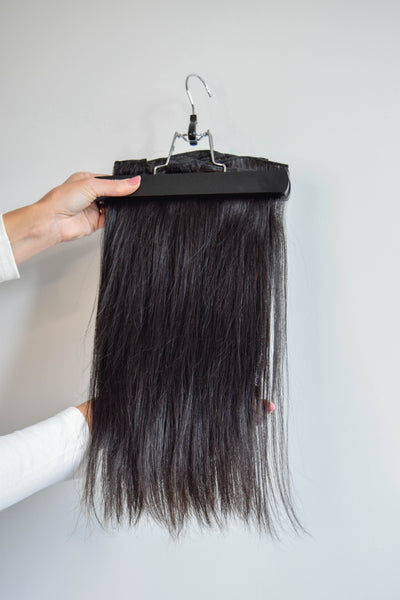 Dabīgie ( CLIP IN ) mati uz sprādzēm #1B - 40cm