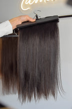 Dabīgie ( CLIP IN ) mati uz sprādzēm #1B - 40cm