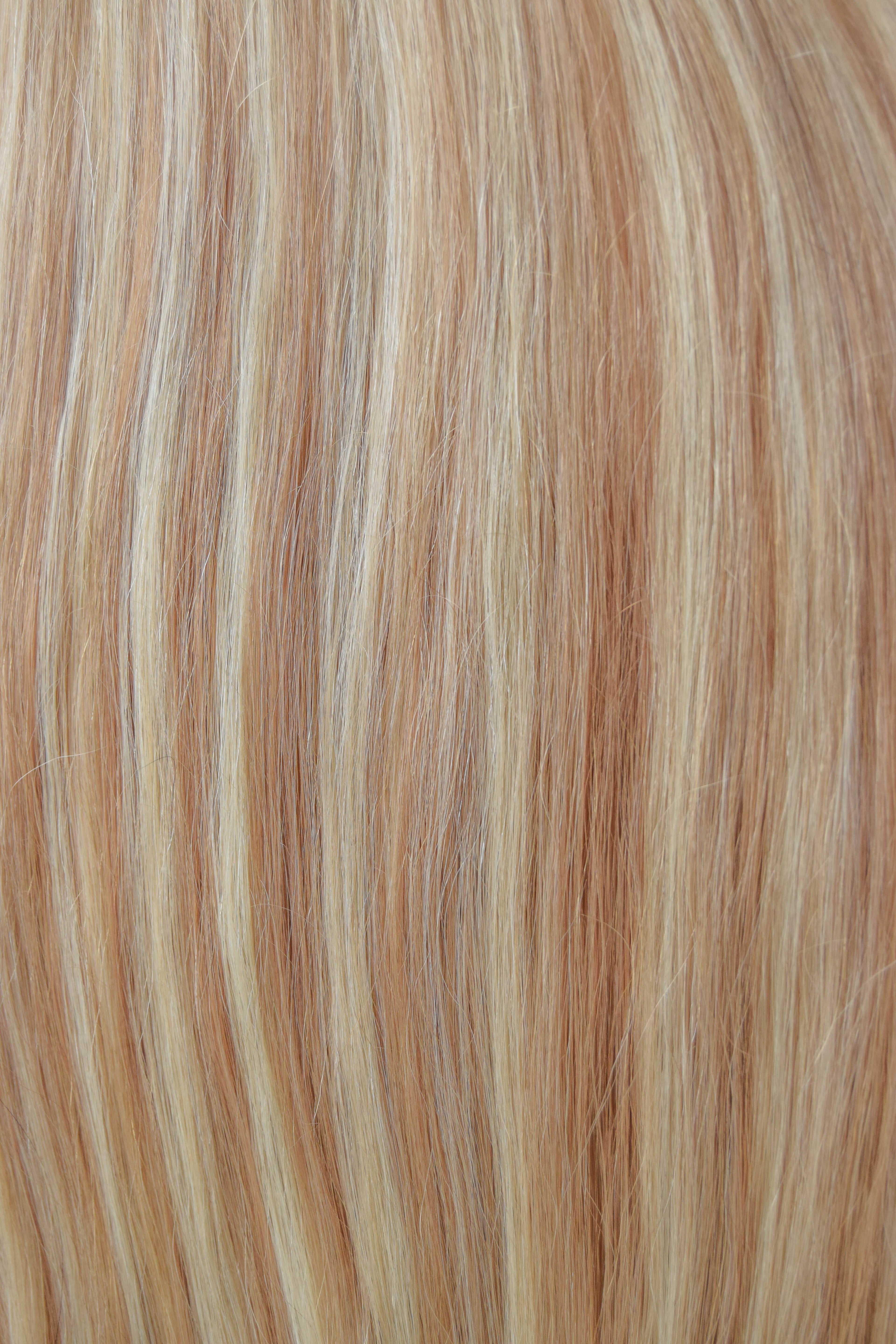 MATU NOMA - 50 cm, #6.2+#6C - CLIP-IN dabīgo matu komplekts ar sprādzēm