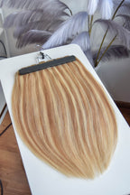 MATU NOMA - 50 cm, #6.2+#6C - CLIP-IN dabīgo matu komplekts ar sprādzēm