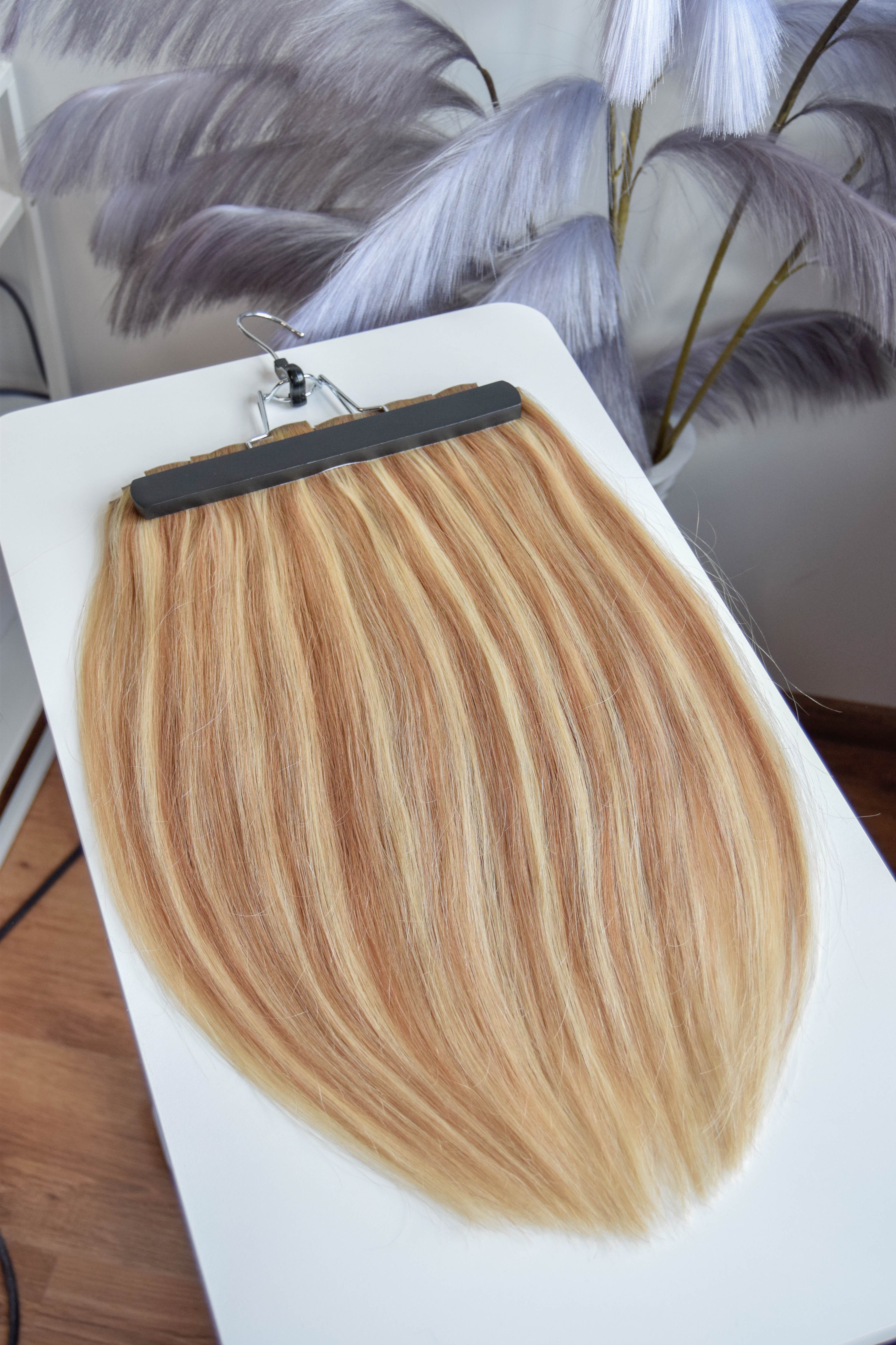 MATU NOMA - 50 cm, #6.2+#6C - CLIP-IN dabīgo matu komplekts ar sprādzēm