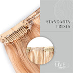 TEST 2 CLIP-IN komplekts ar spraudēm, STANDARTA treses