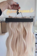 MATU NOMA - 45 cm,  #613+#PLA - CLIP-IN dabīgo matu komplekts ar sprādzēm