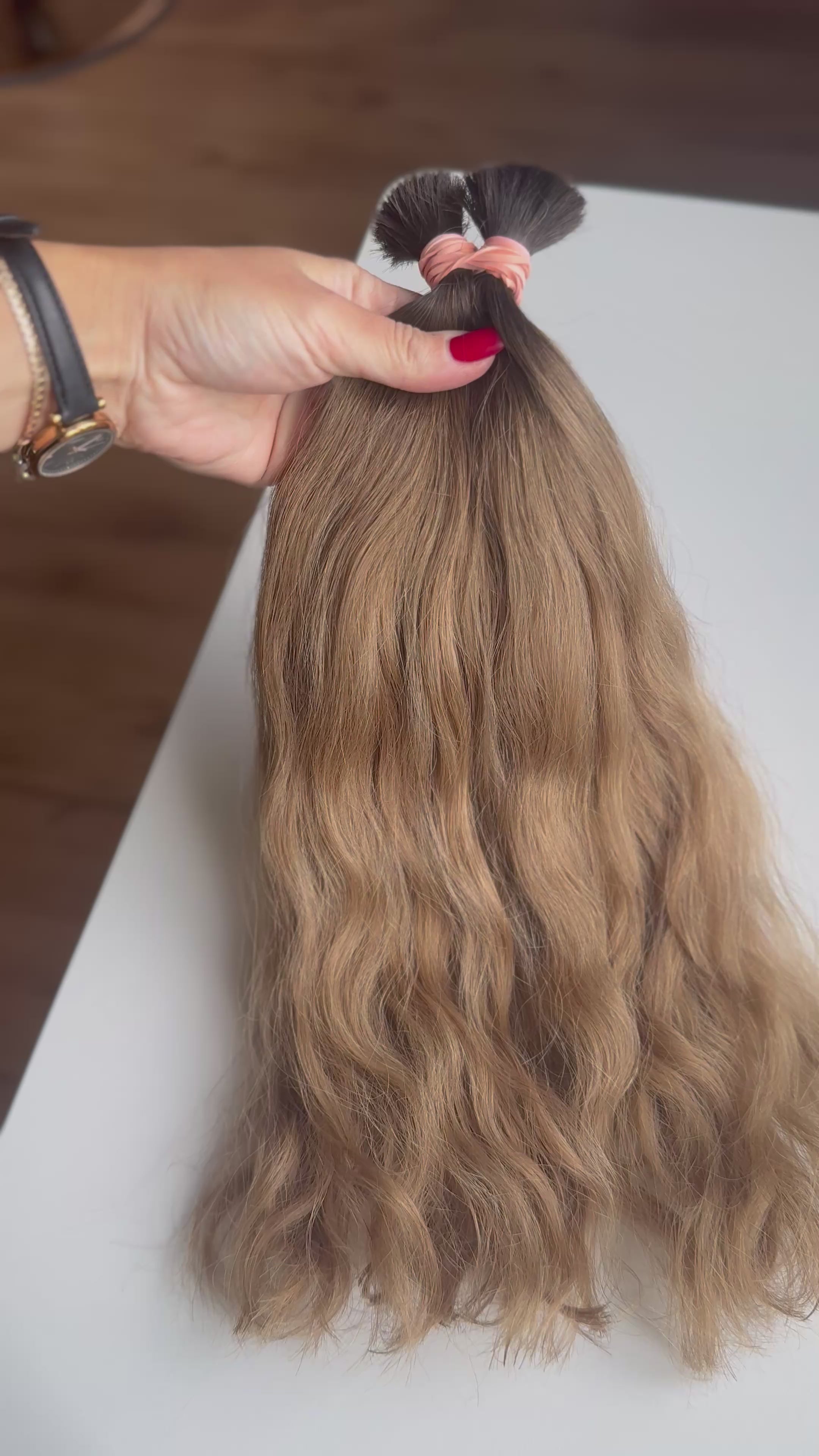 LUX Matu bunte, Tonis #K2/ #k7 OMBRE, 40 cm, 50g-100g (ar vai bez keratīna kapsulām), viļņaini