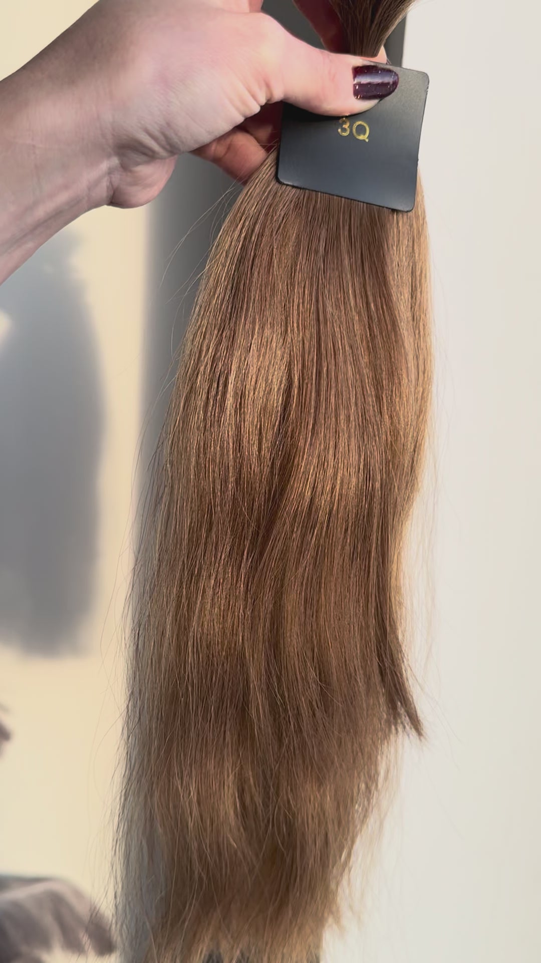 Dabīgi mati pieaudzēšanai TAPE-IN tehnikā, tonis #3Q, 50 grami, 30cm-75 cm